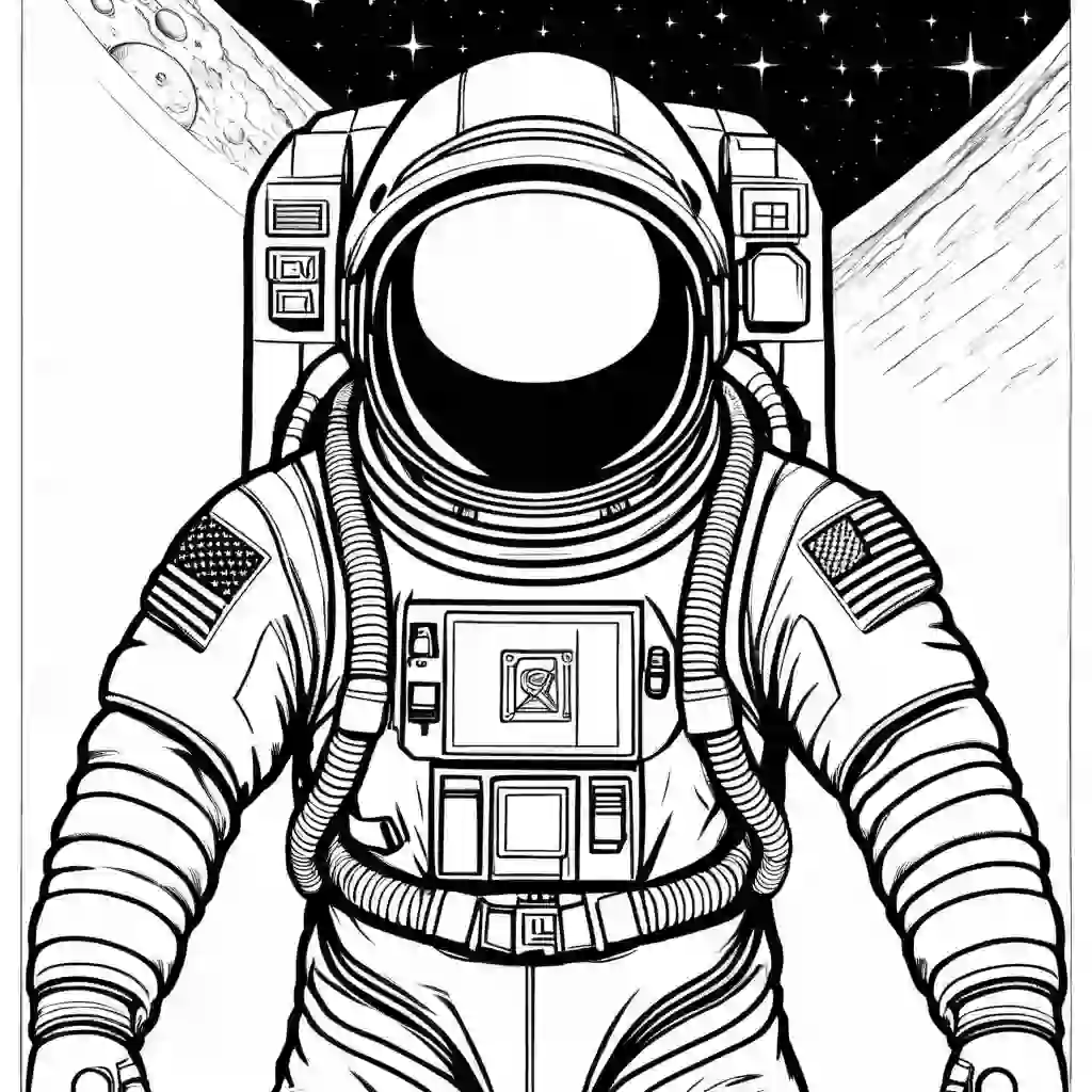 Spacesuit coloring pages
