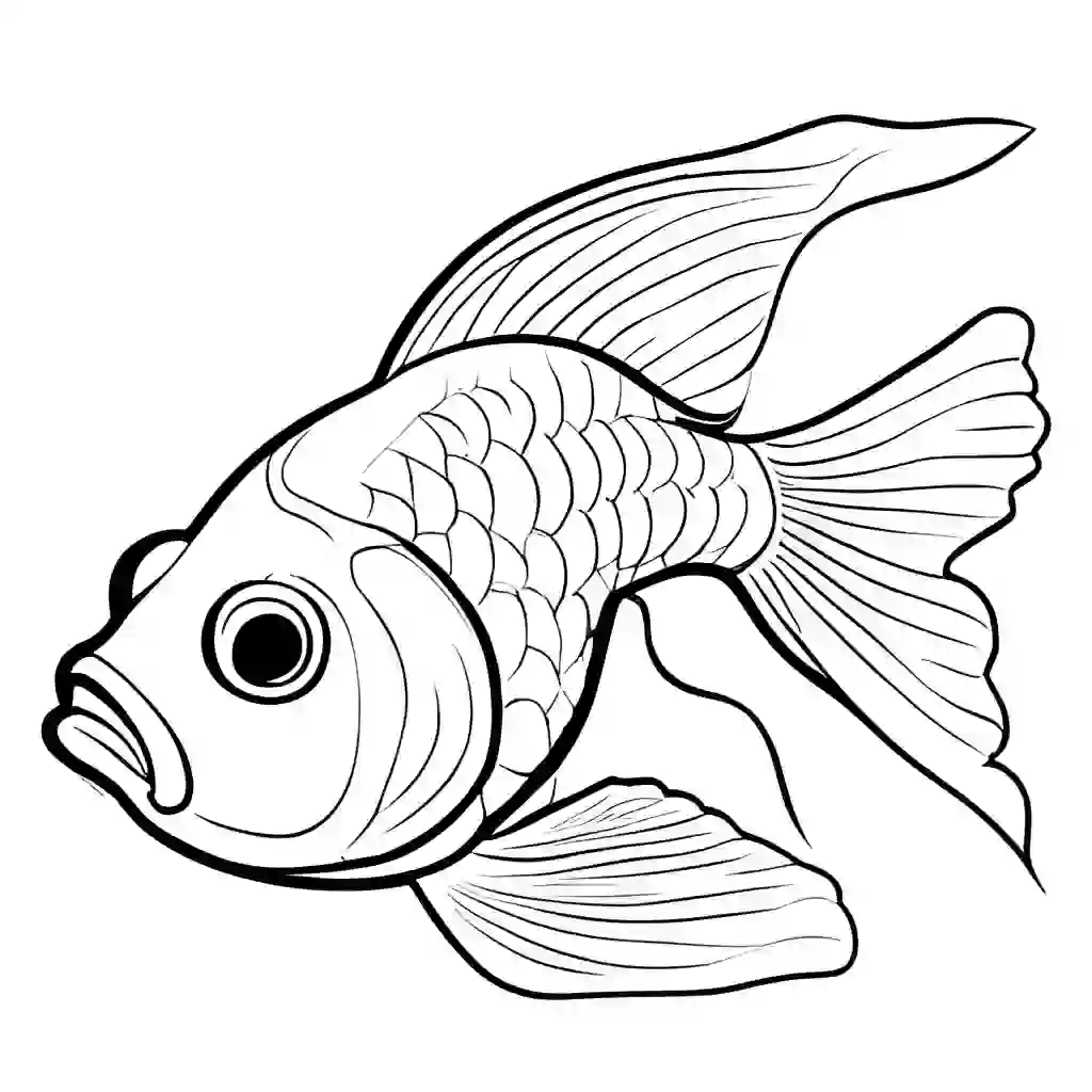Goldfish coloring pages