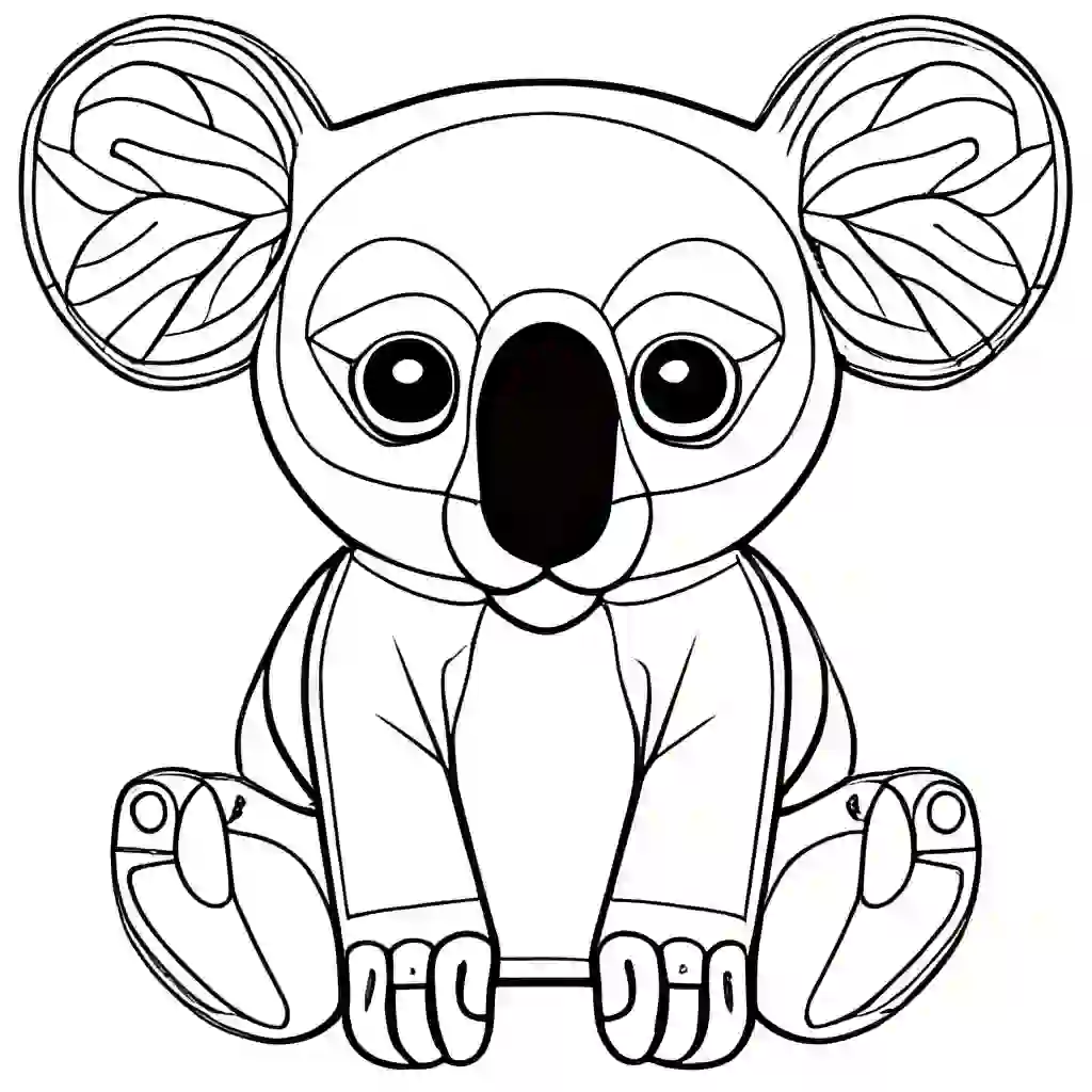 Koala Printable Coloring Book Pages for Kids