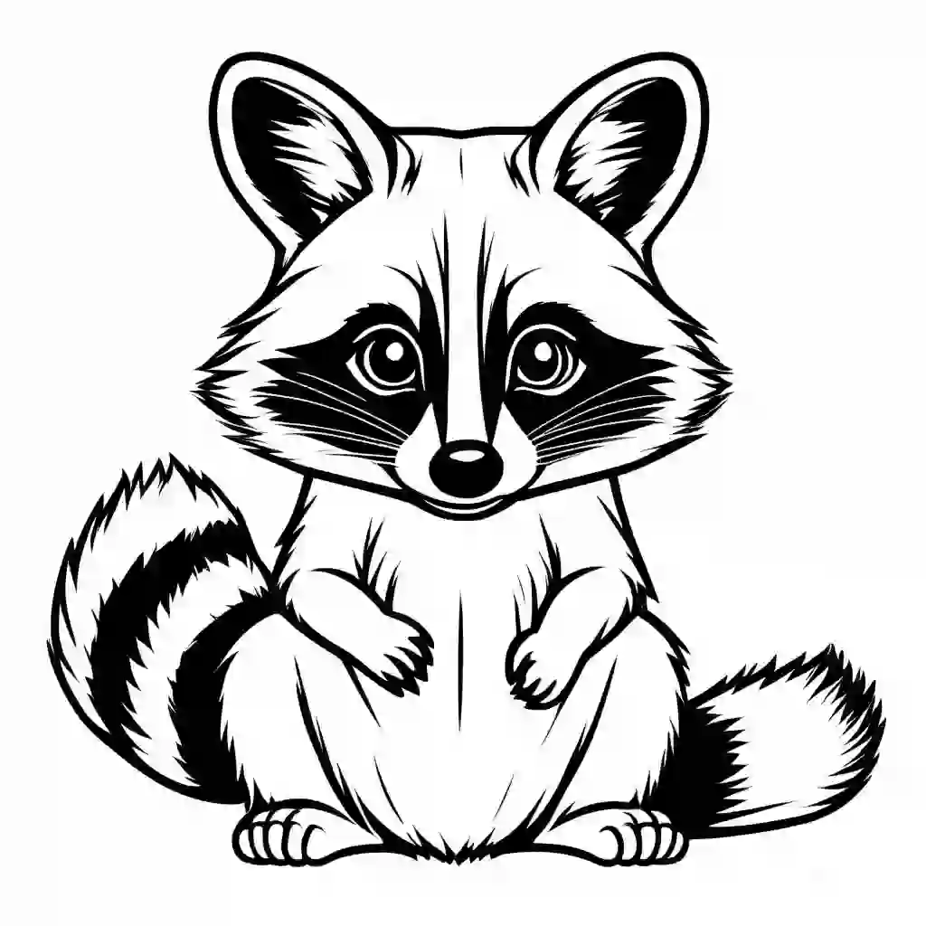 Raccoon coloring pages