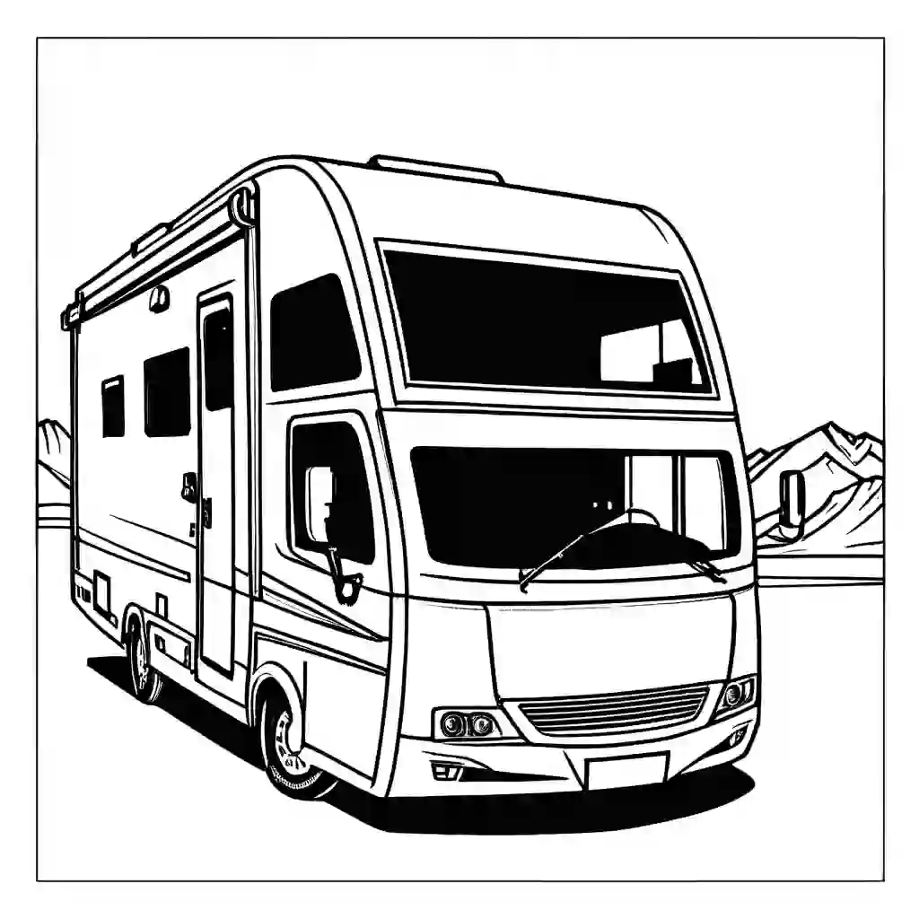 Motorhome coloring pages