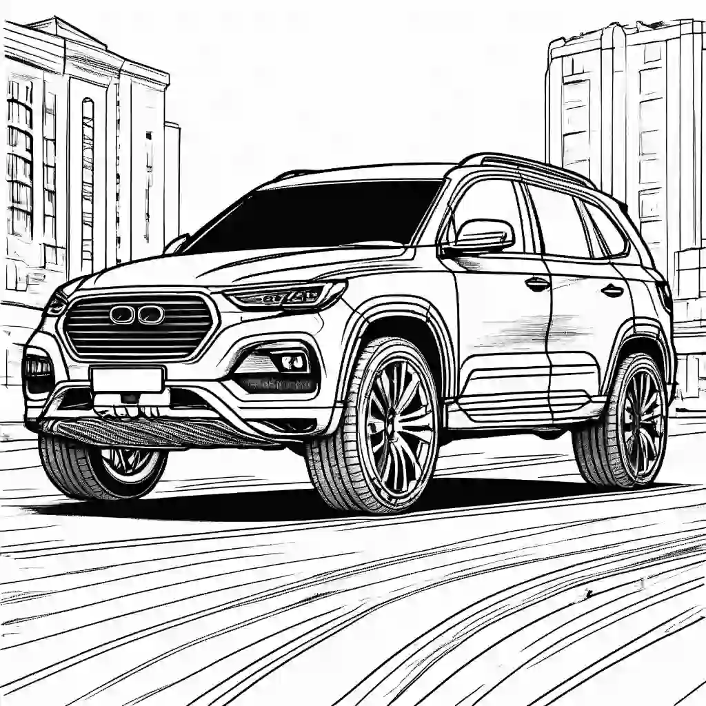 SUV coloring pages