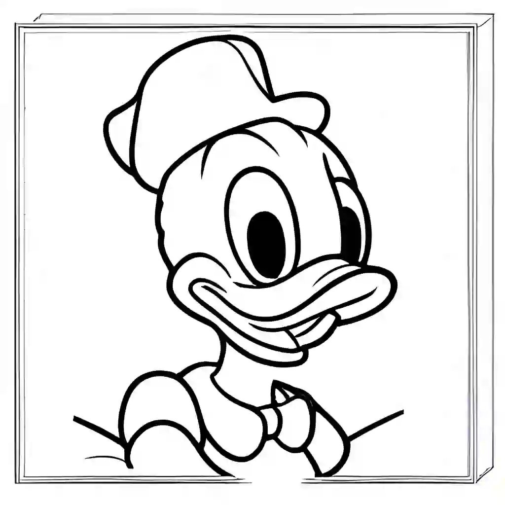 Donald Duck Printable Coloring Book Pages for Kids