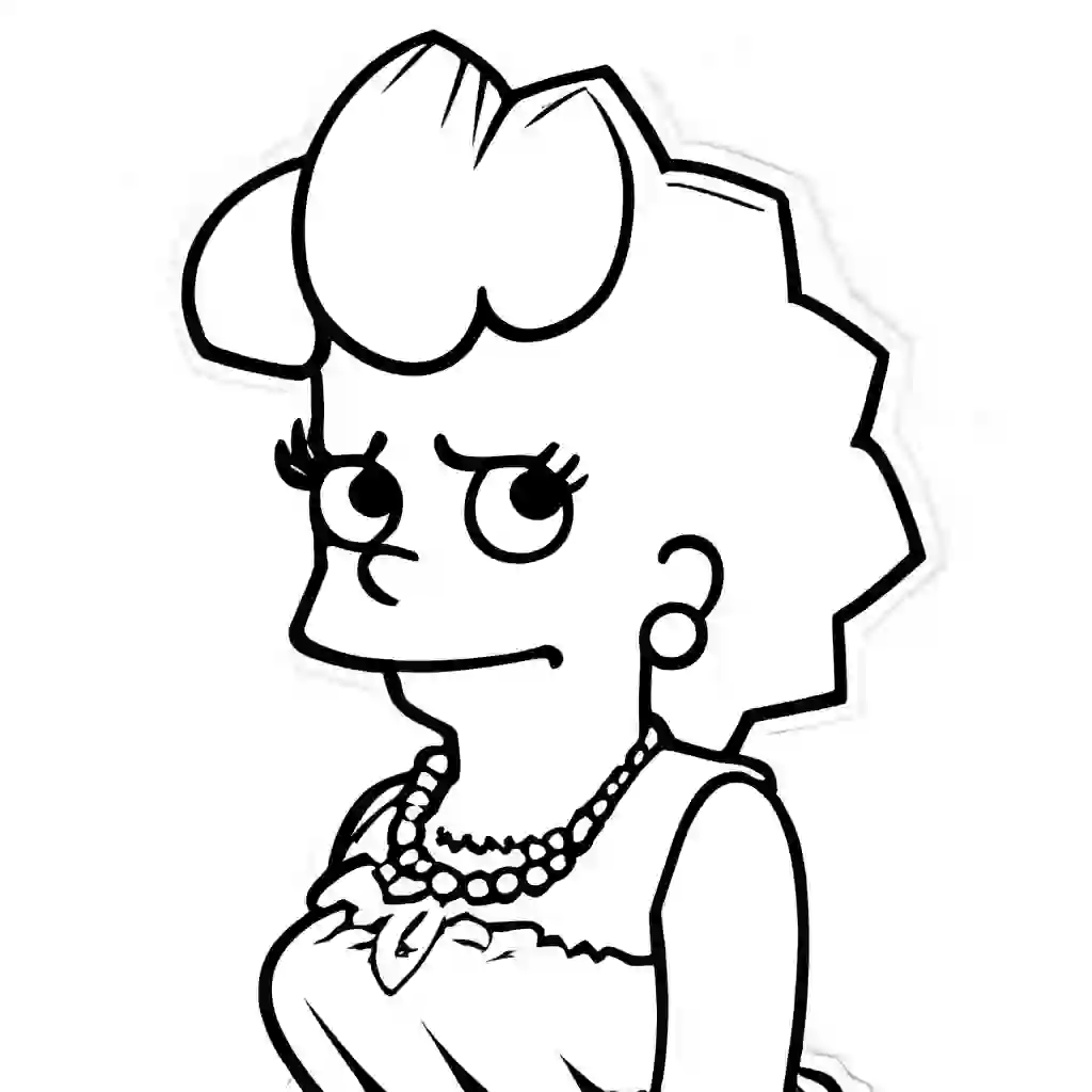 Lisa Simpson Printable Coloring Book Pages for Kids