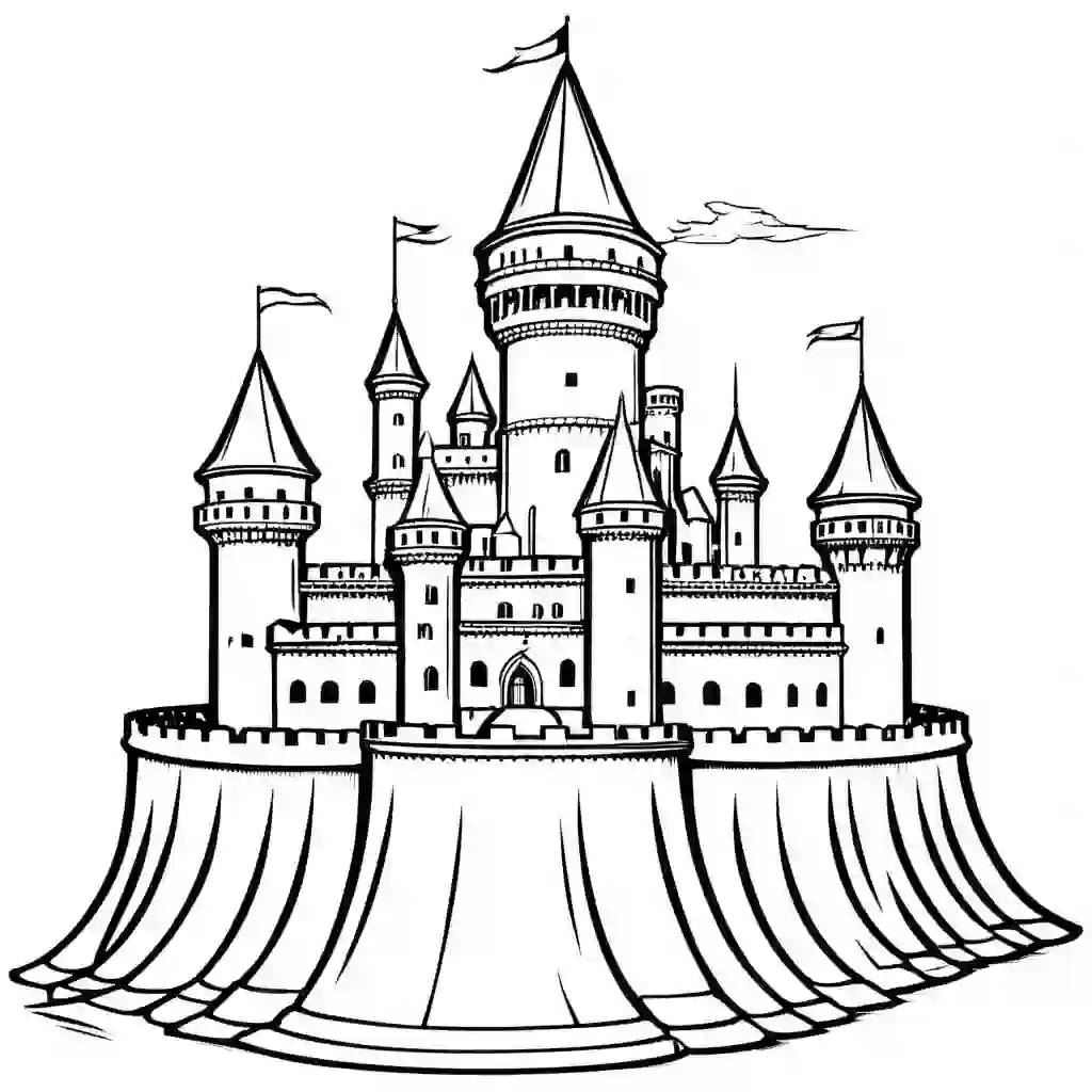 Fortress coloring pages