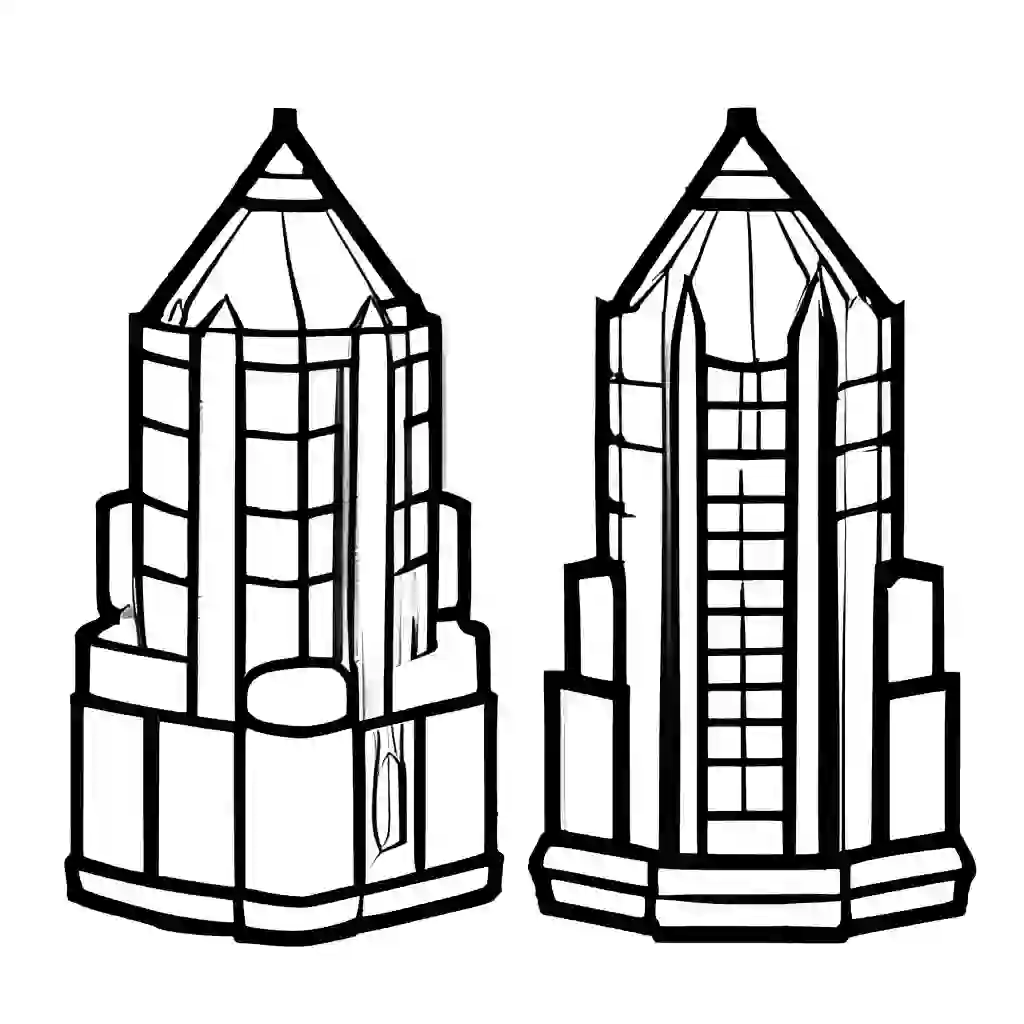 Towers coloring pages