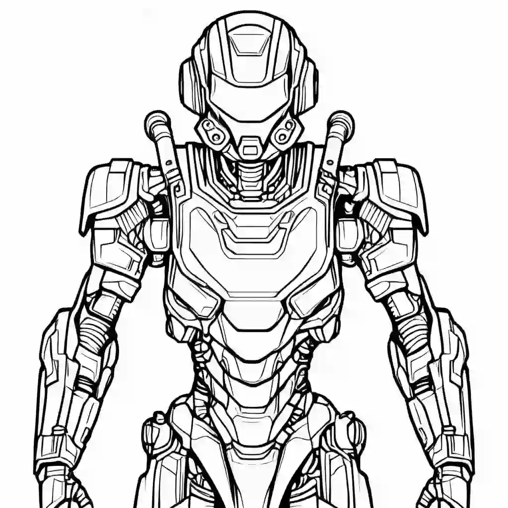 Cyberpunk and Futuristic coloring pages