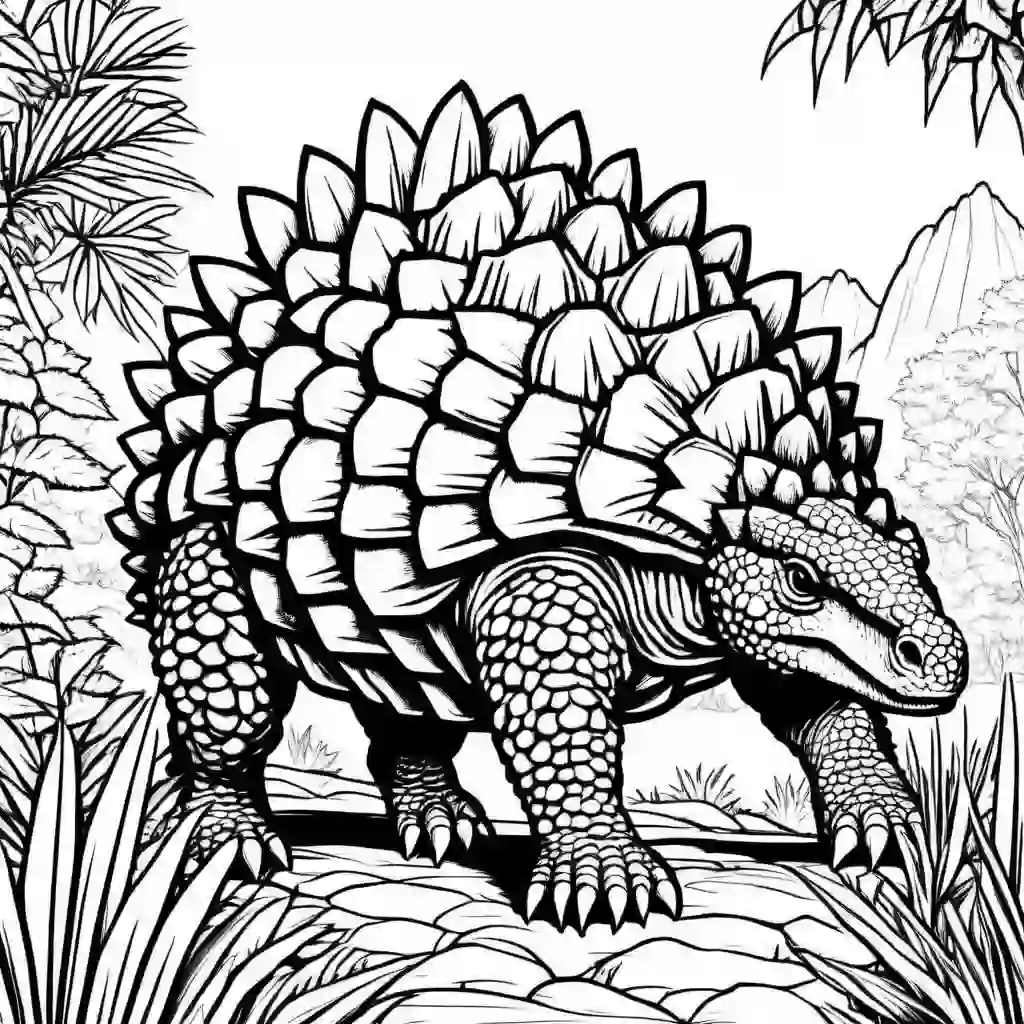 Ankylosaurus coloring pages