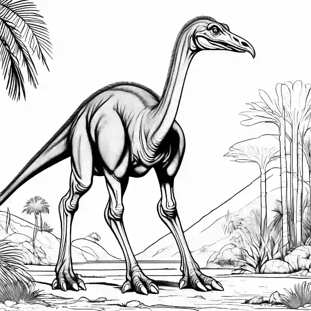 Gallimimus coloring pages
