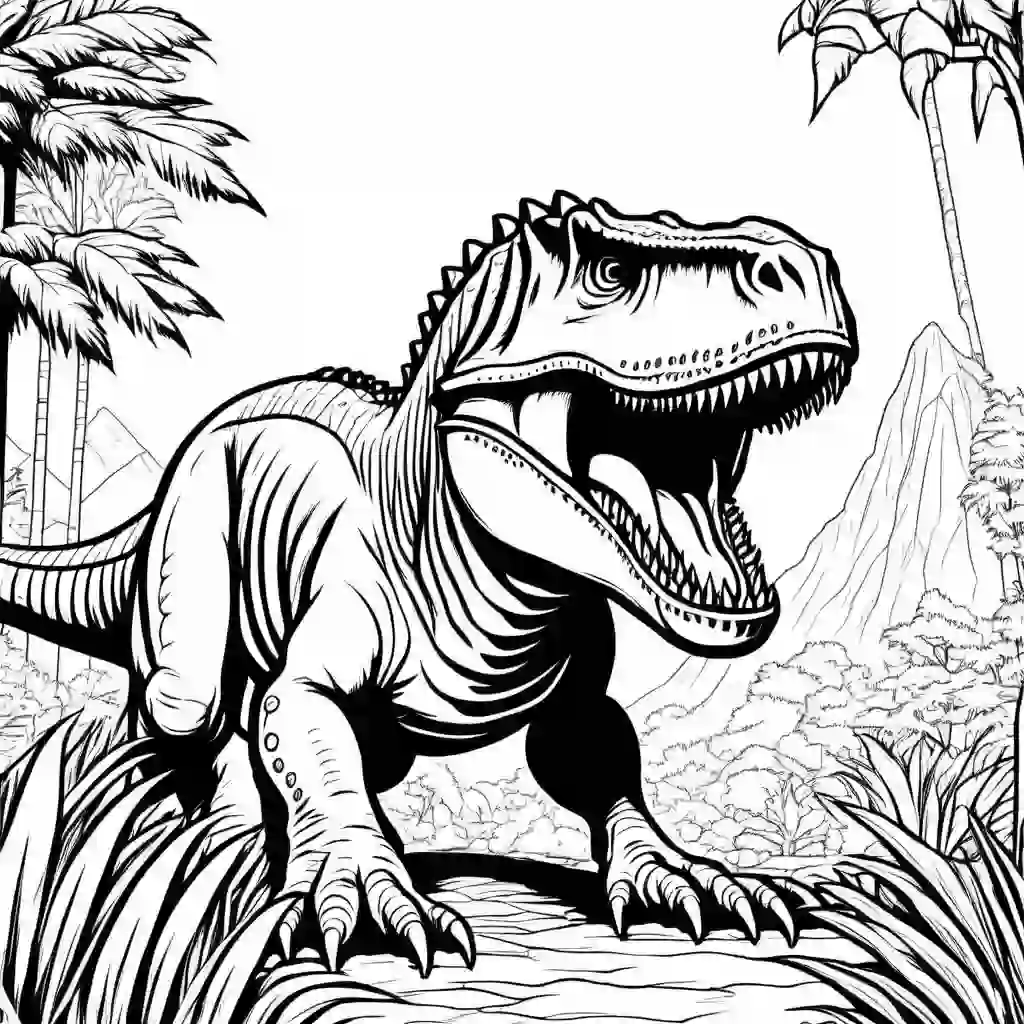 Giganotosaurus Printable Coloring Book Pages for Kids