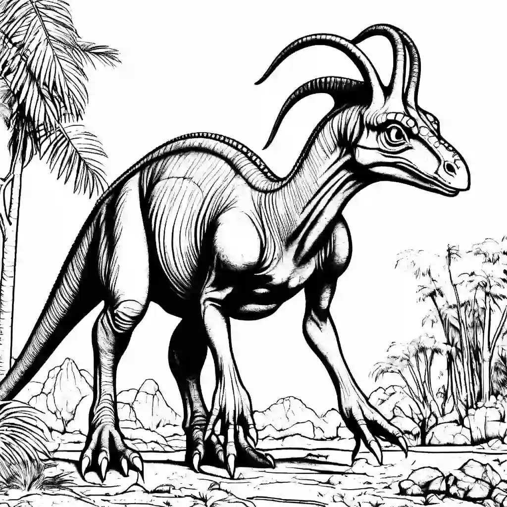 Parasaurolophus coloring pages