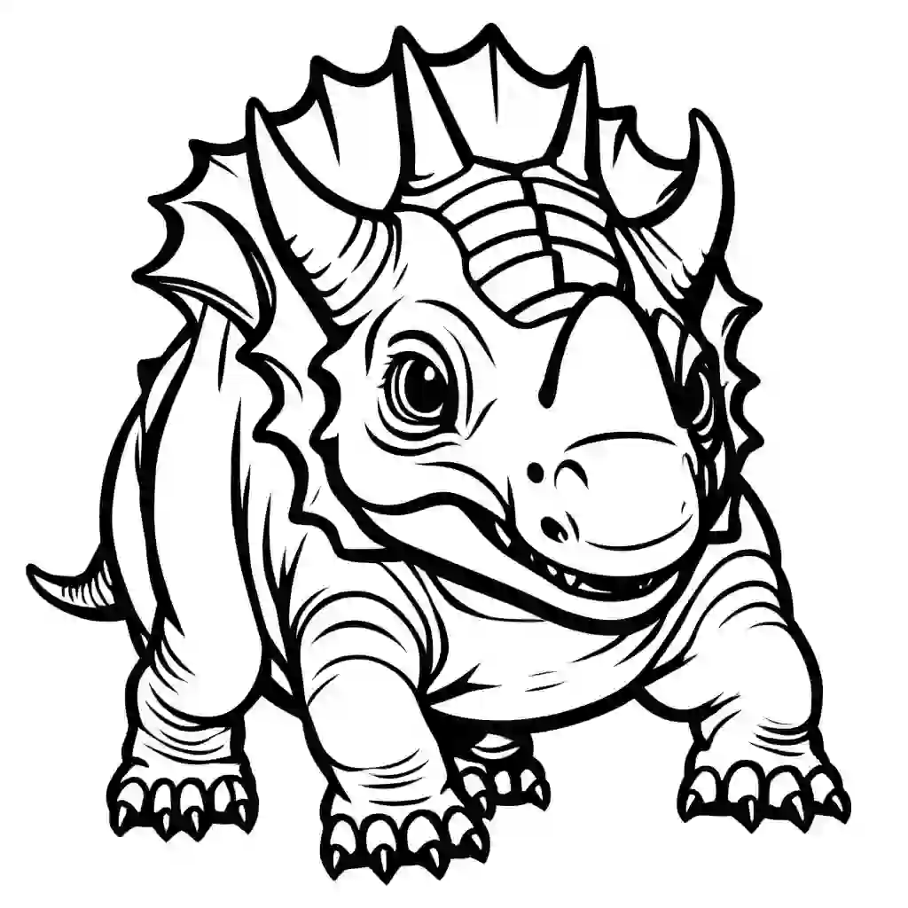 Triceratops coloring pages