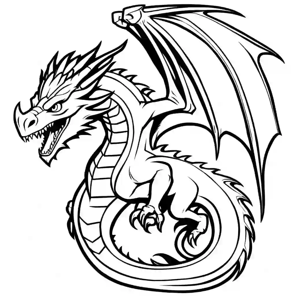 Wyvern coloring pages