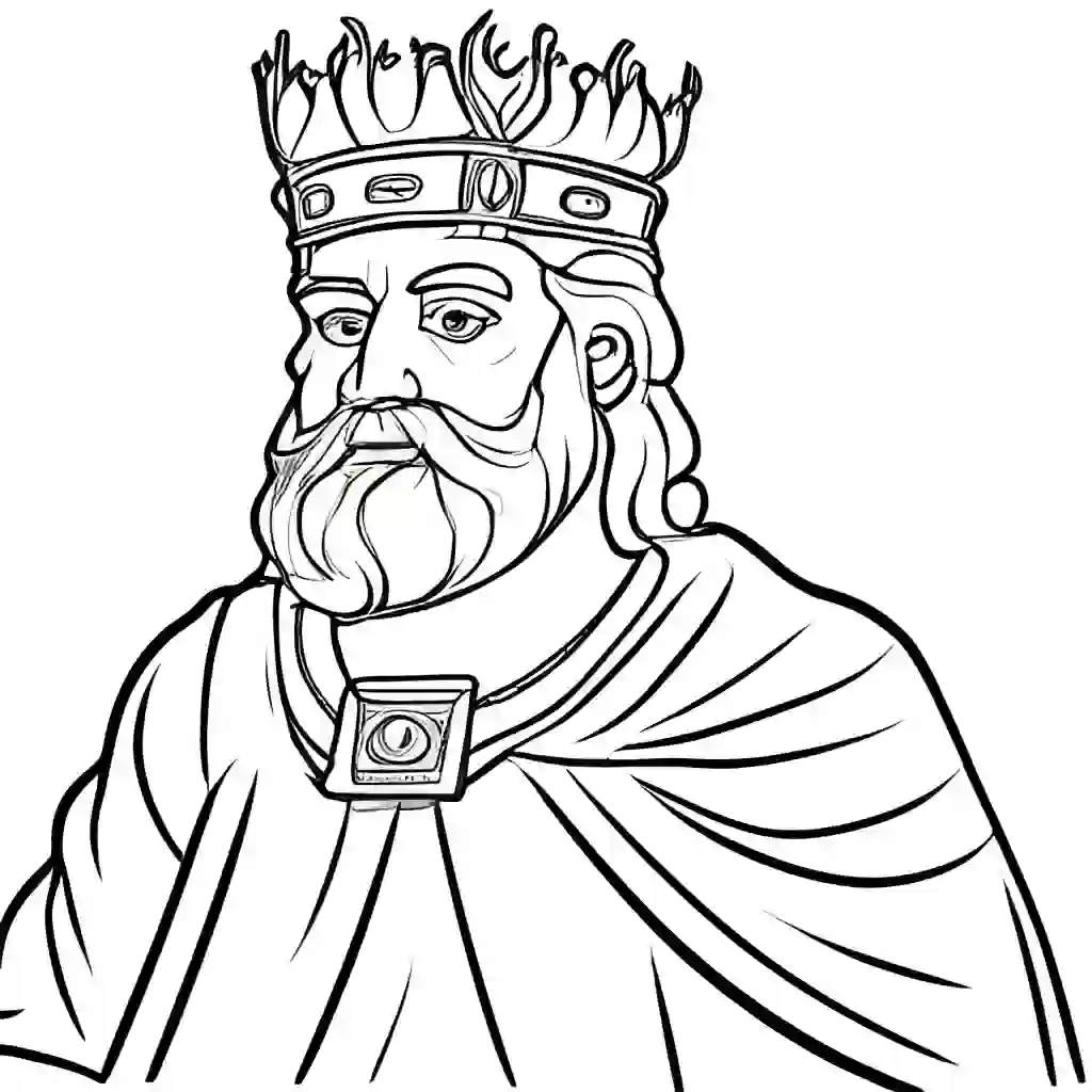 King Midas Printable Coloring Book Pages for Kids
