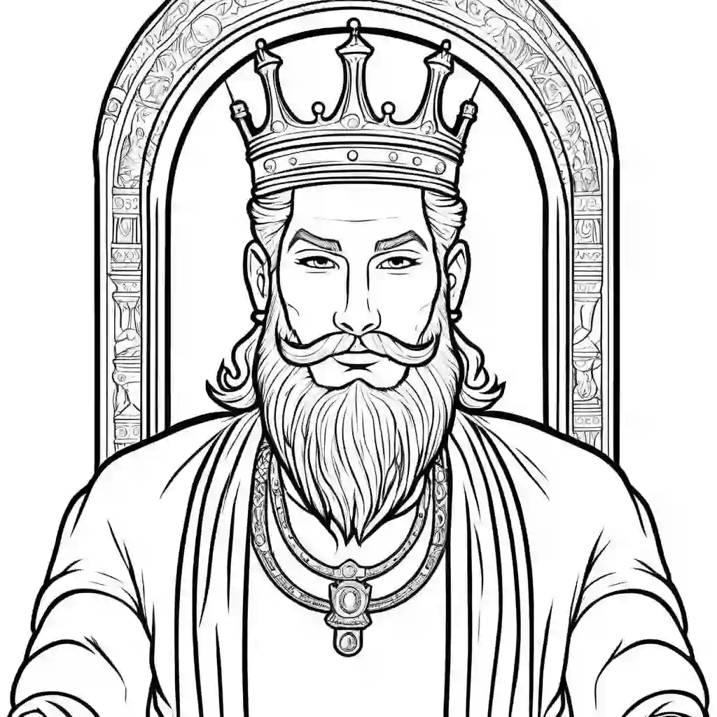 King Midas Printable Coloring Book Pages for Kids