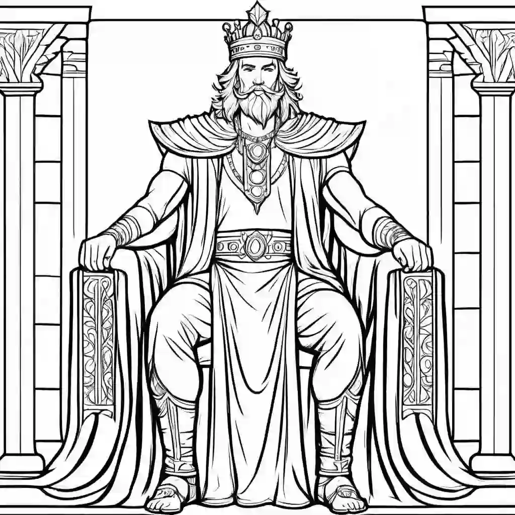 King Midas Printable Coloring Book Pages for Kids