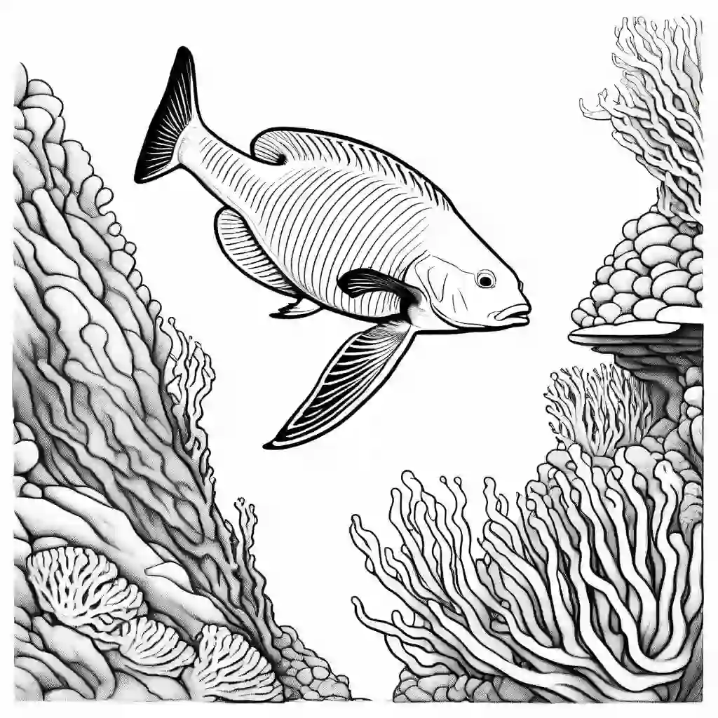 The Great Barrier Reef Printable Coloring Book Pages for Kids