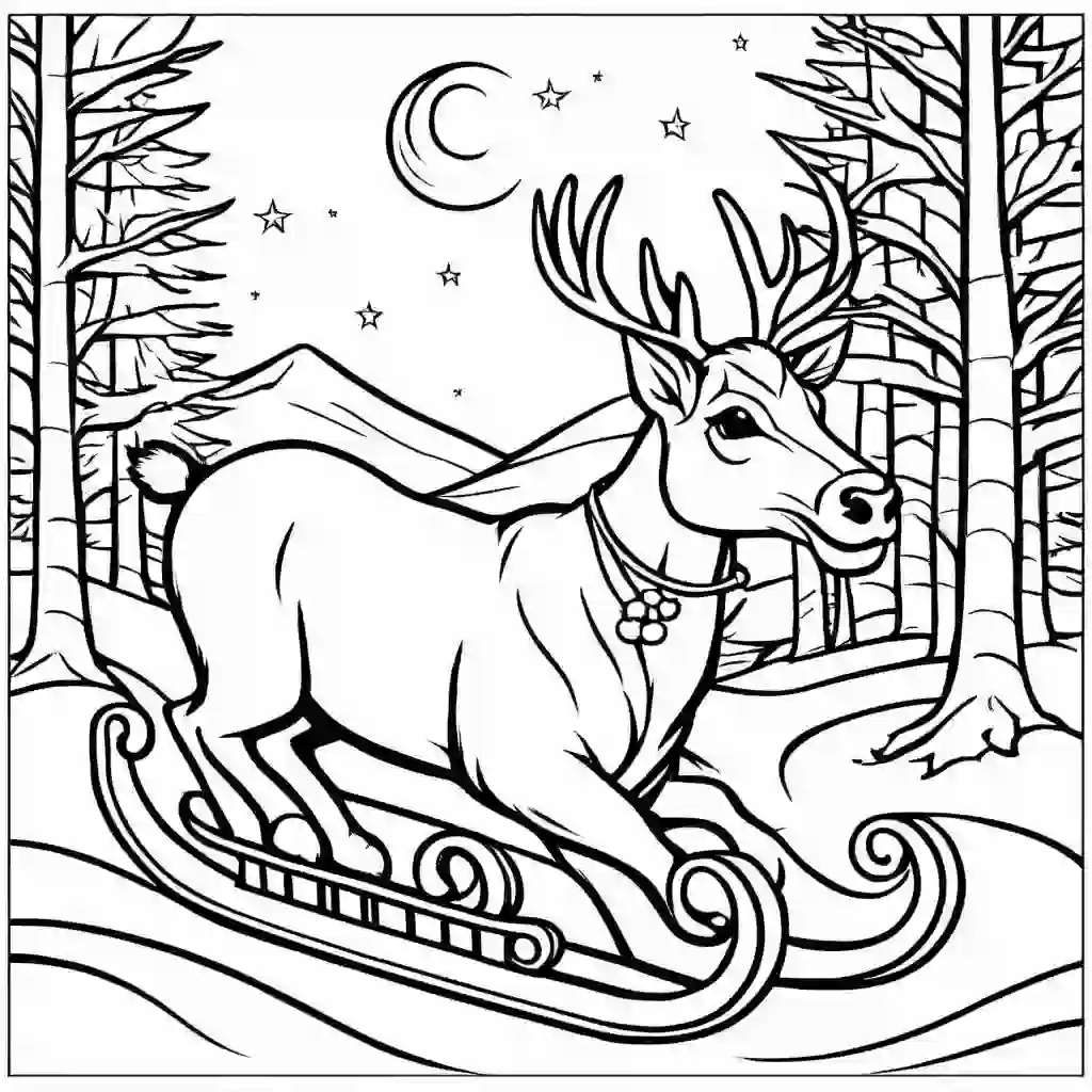 Sleighs coloring pages