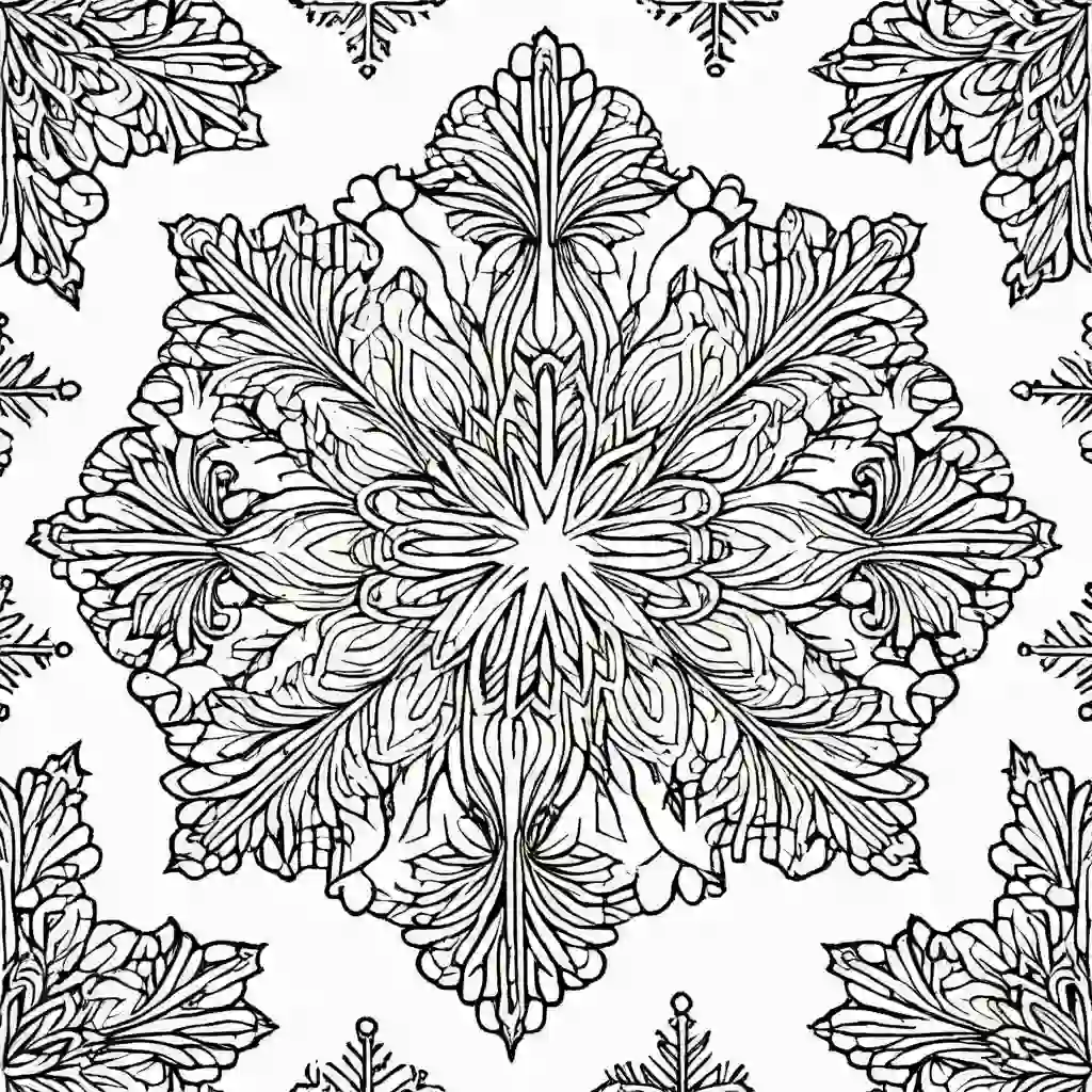 Snowflakes coloring pages