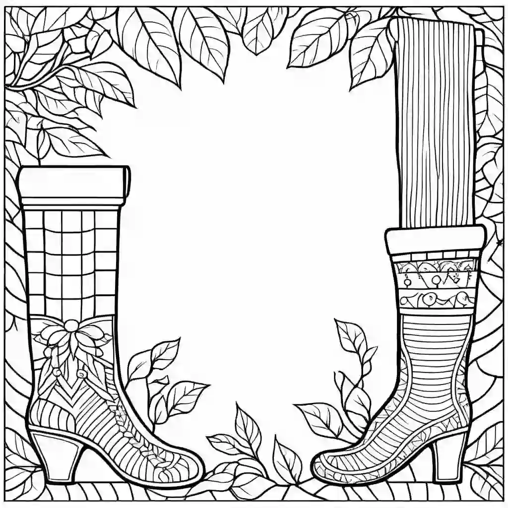 Stockings coloring pages