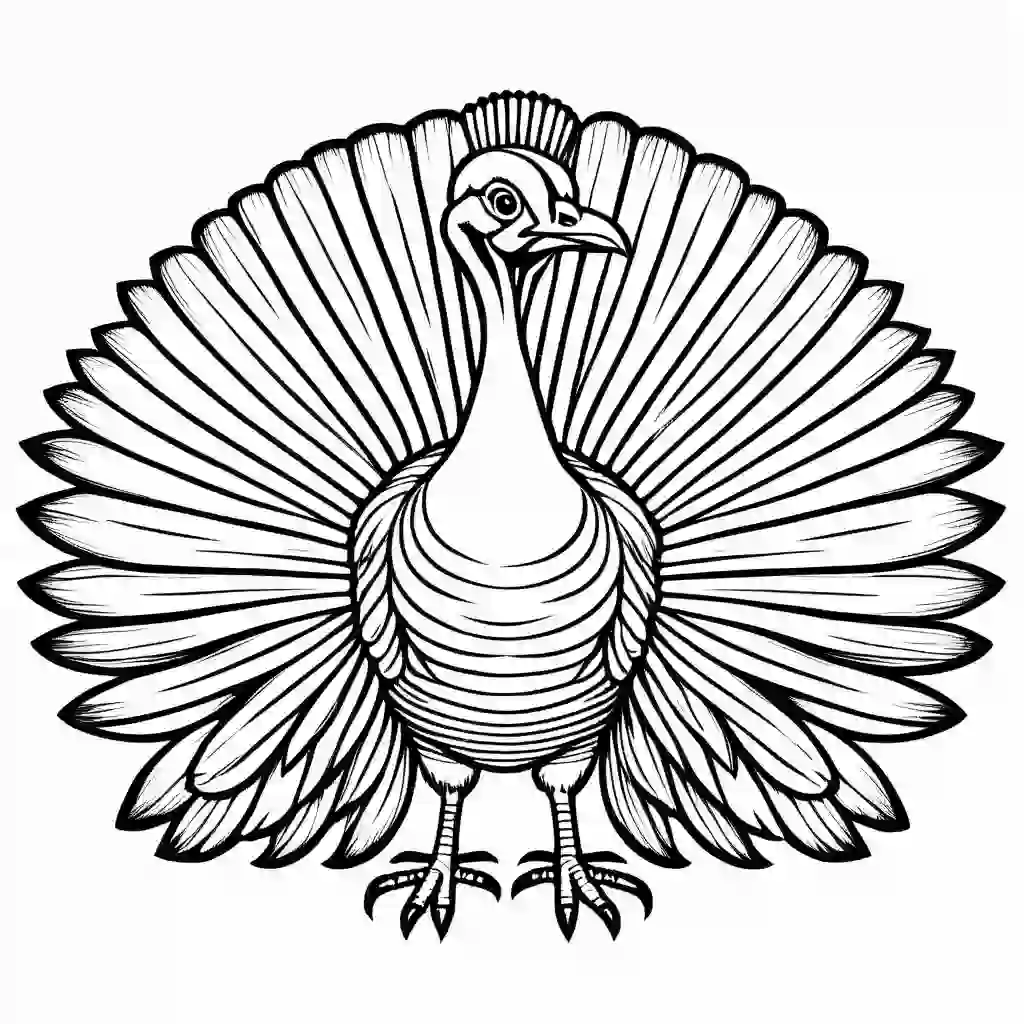Turkeys coloring pages