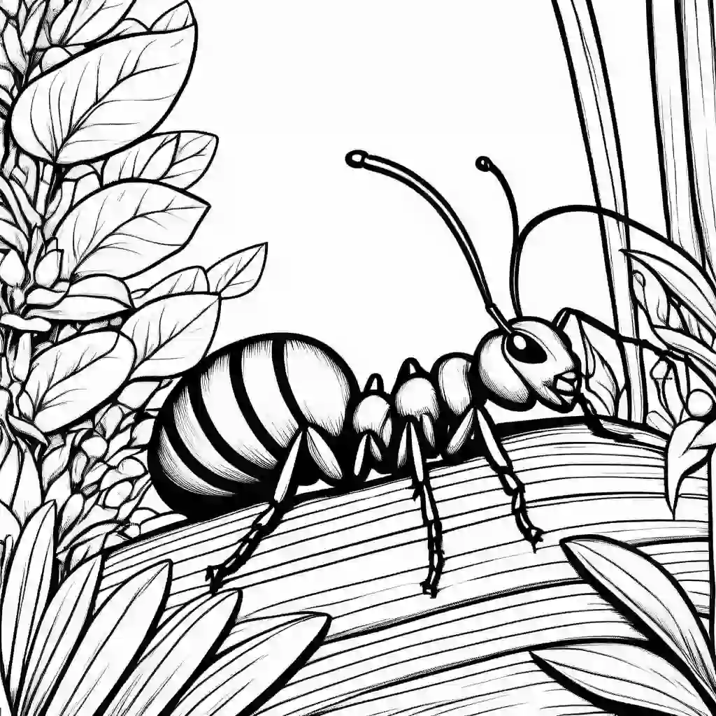 Ants coloring pages