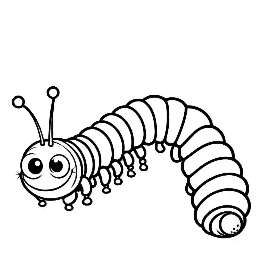 Caterpillars coloring pages