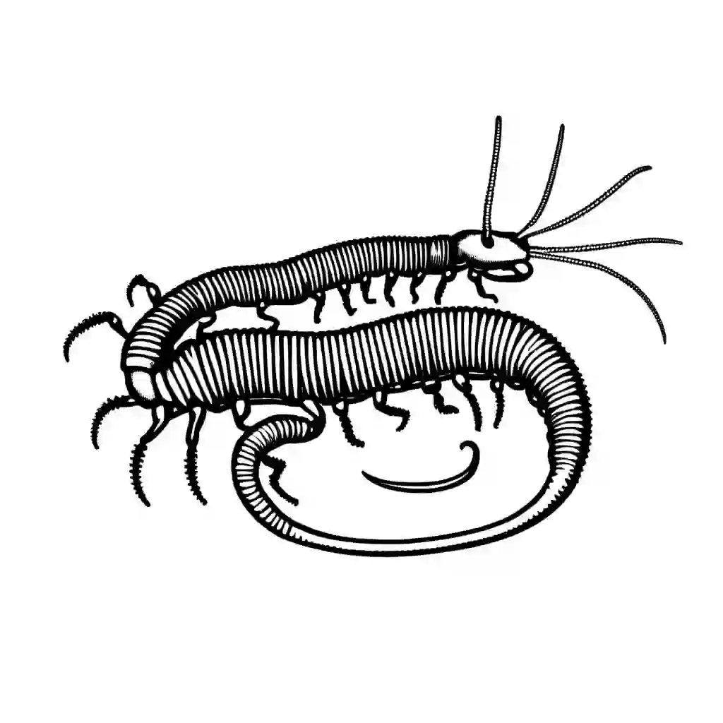 Centipedes coloring pages