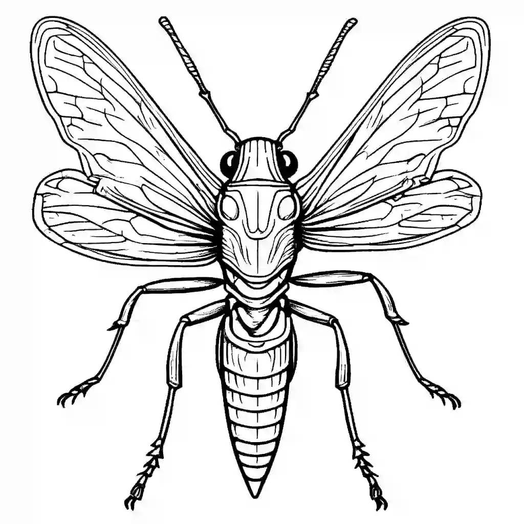 Crickets coloring pages