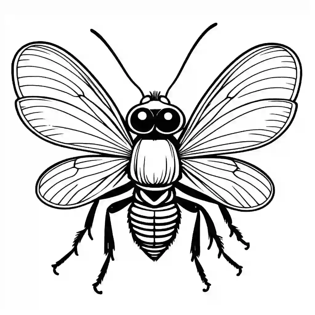Flies coloring pages
