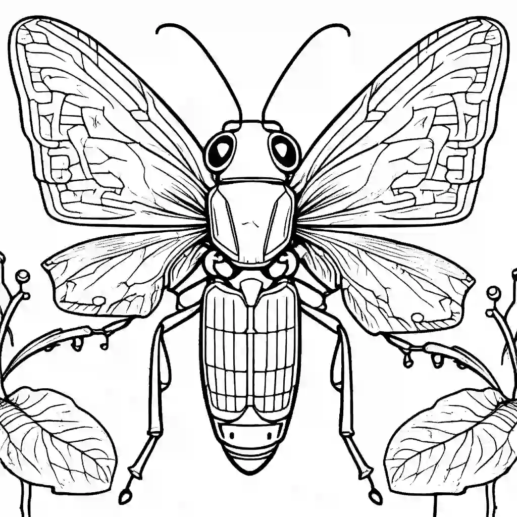 Leafhoppers coloring pages
