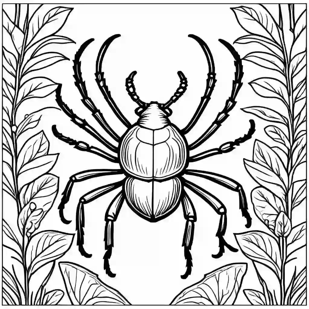 Ticks Printable Coloring Book Pages for Kids