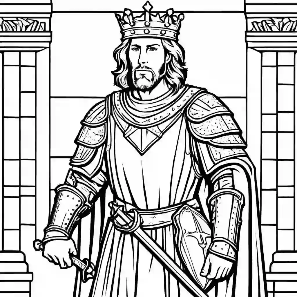 King Richard the Lionheart Printable Coloring Book Pages for Kids