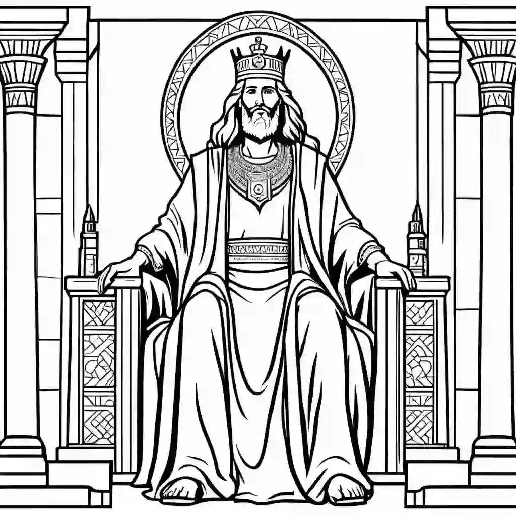 King Solomon Printable Coloring Book Pages For Kids