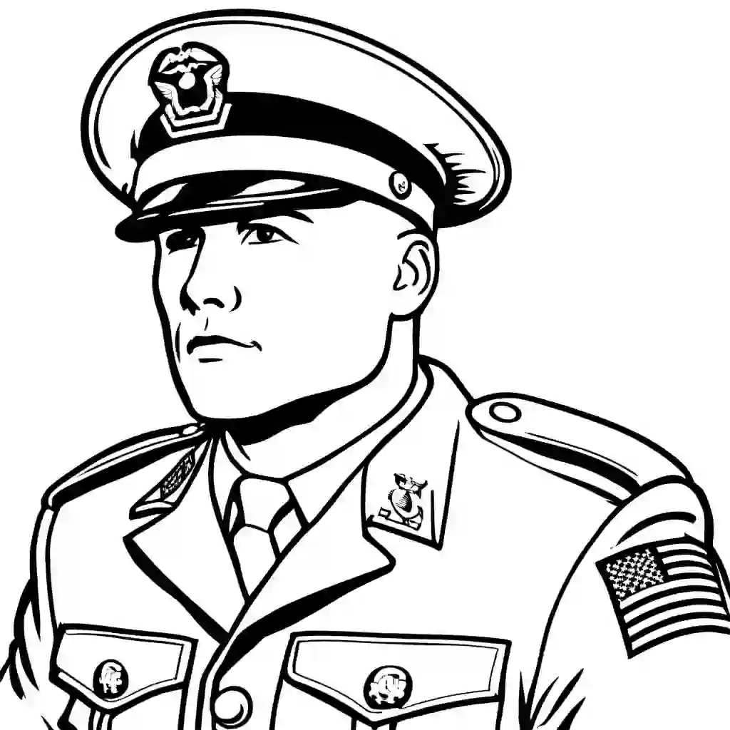 Marines Printable Coloring Book Pages for Kids