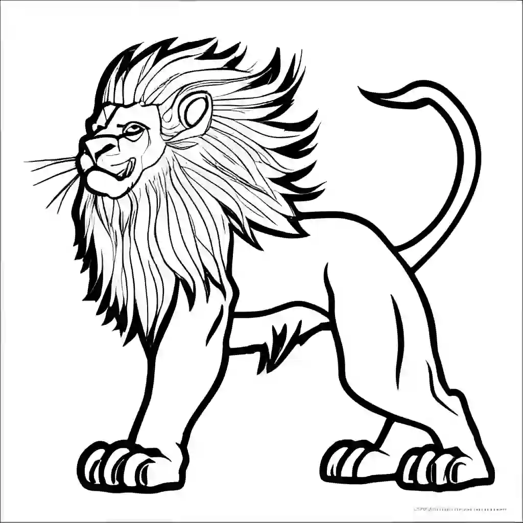 Manticore Printable Coloring Book Pages for Kids