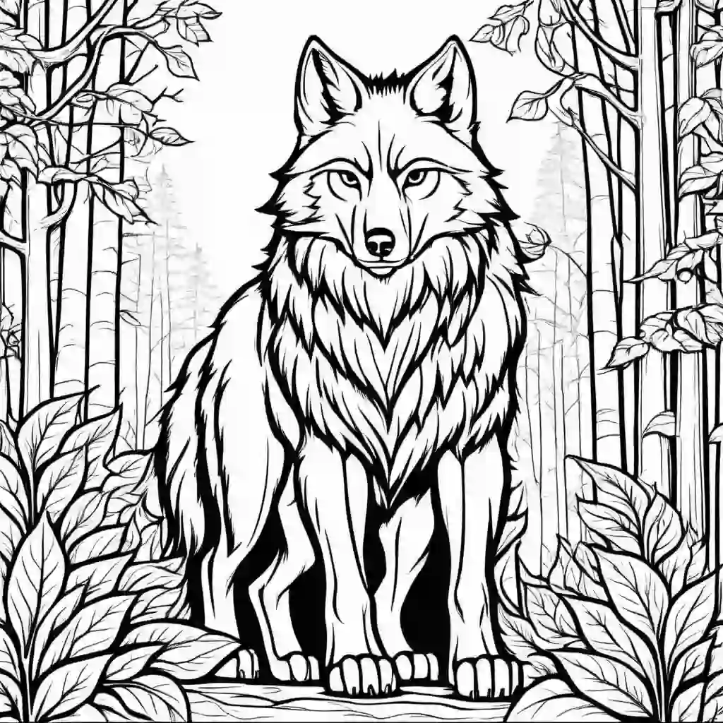 The Big Bad Wolf Printable Coloring Book Pages for Kids