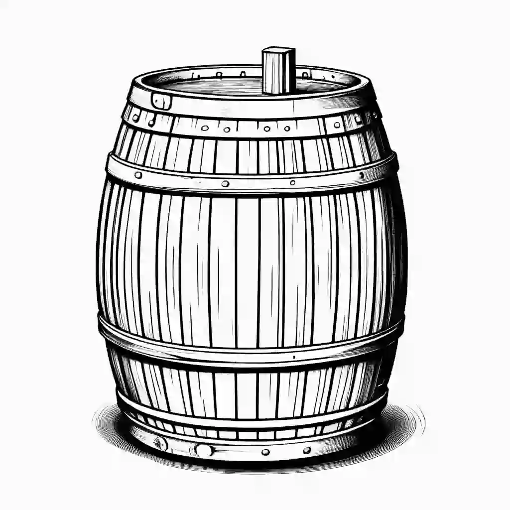 Barrel coloring pages
