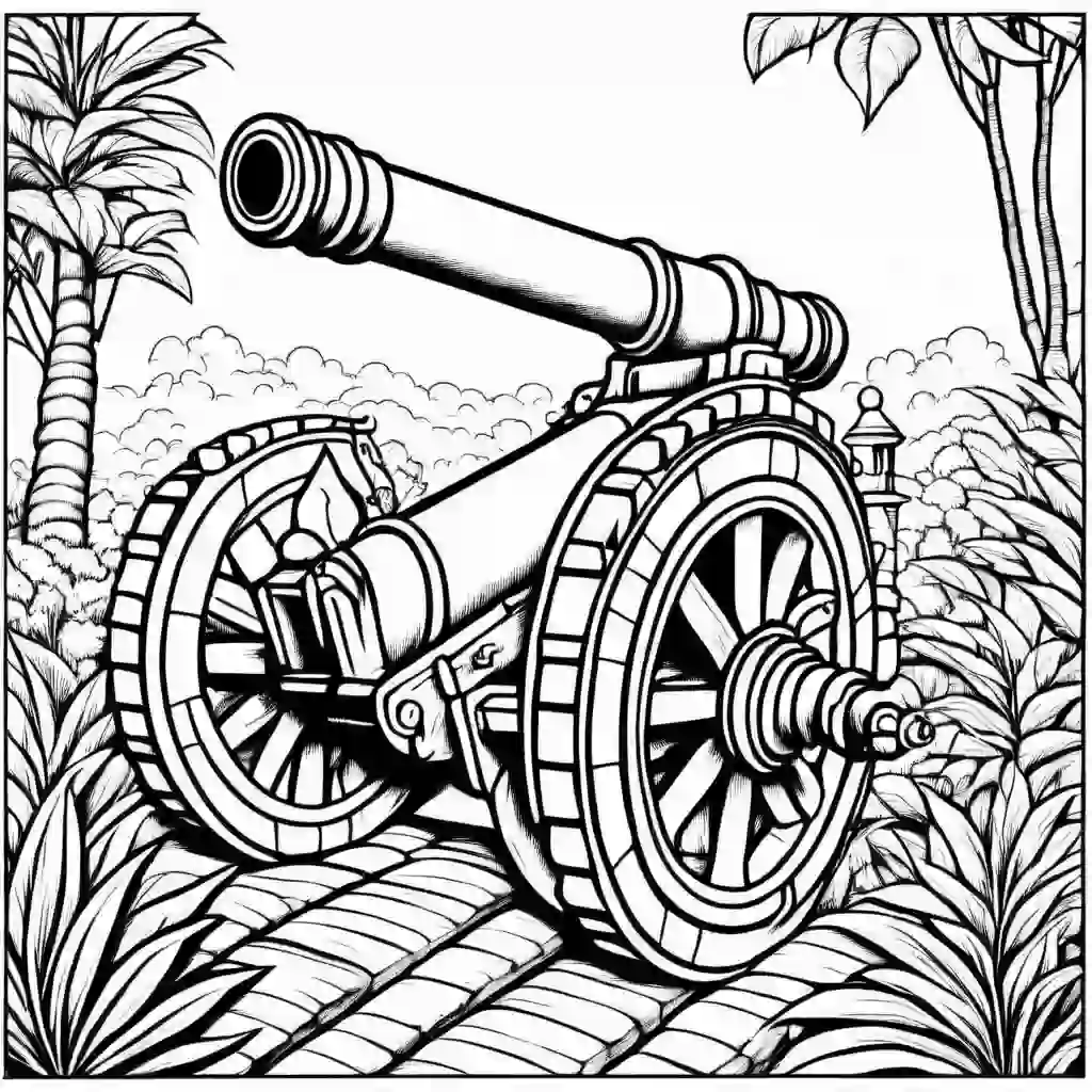 Cannon coloring pages