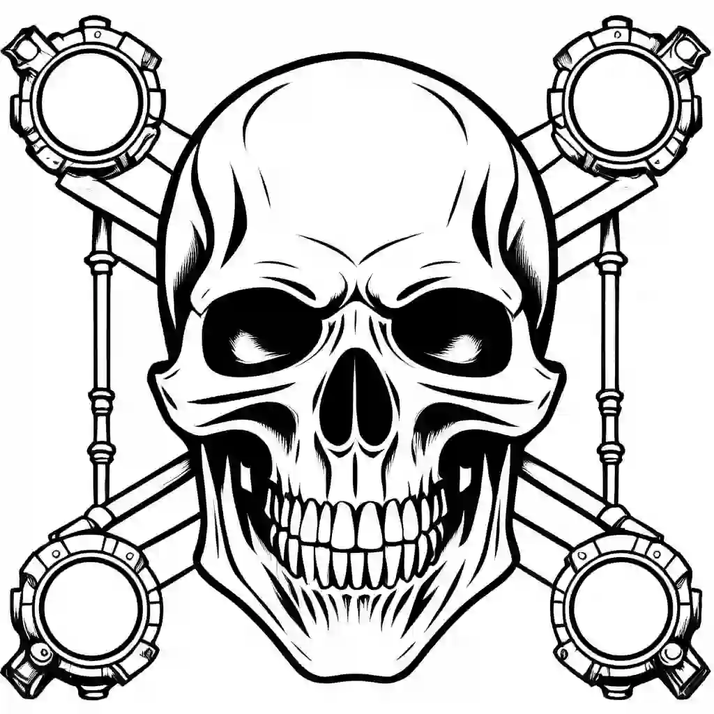 Skull coloring pages