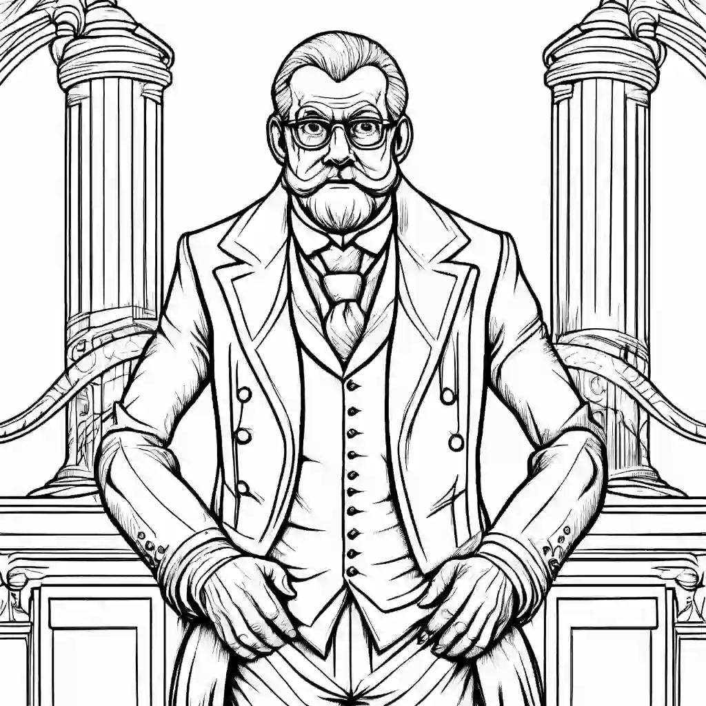 Banker coloring pages