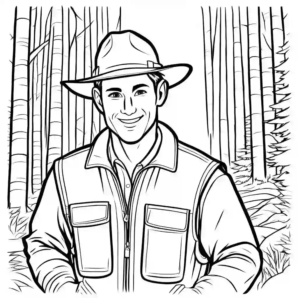 Forester coloring pages