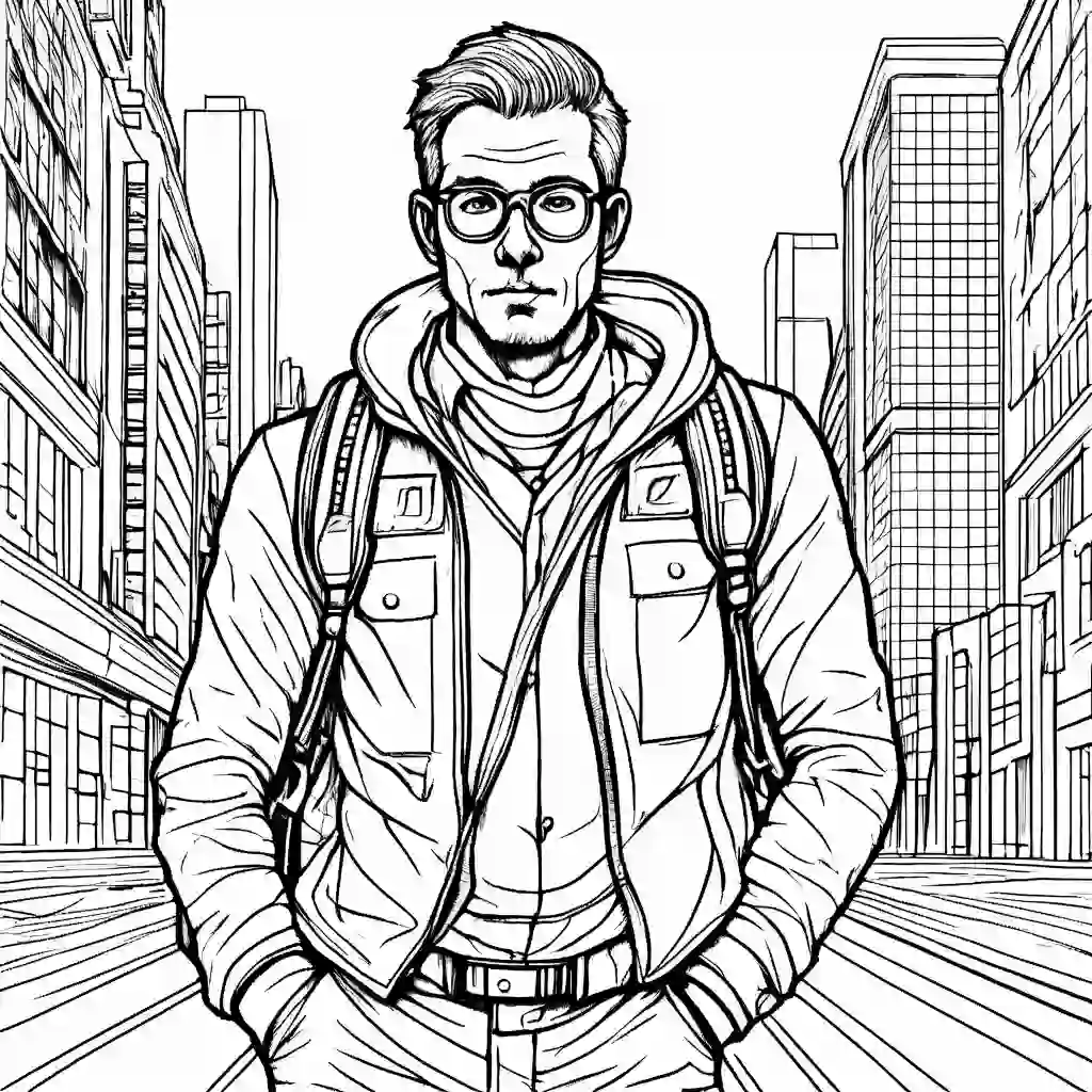Journalist coloring pages