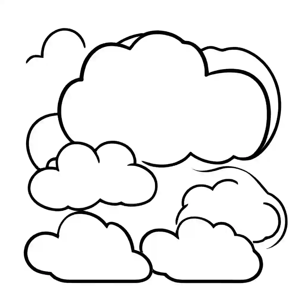 Clouds coloring pages