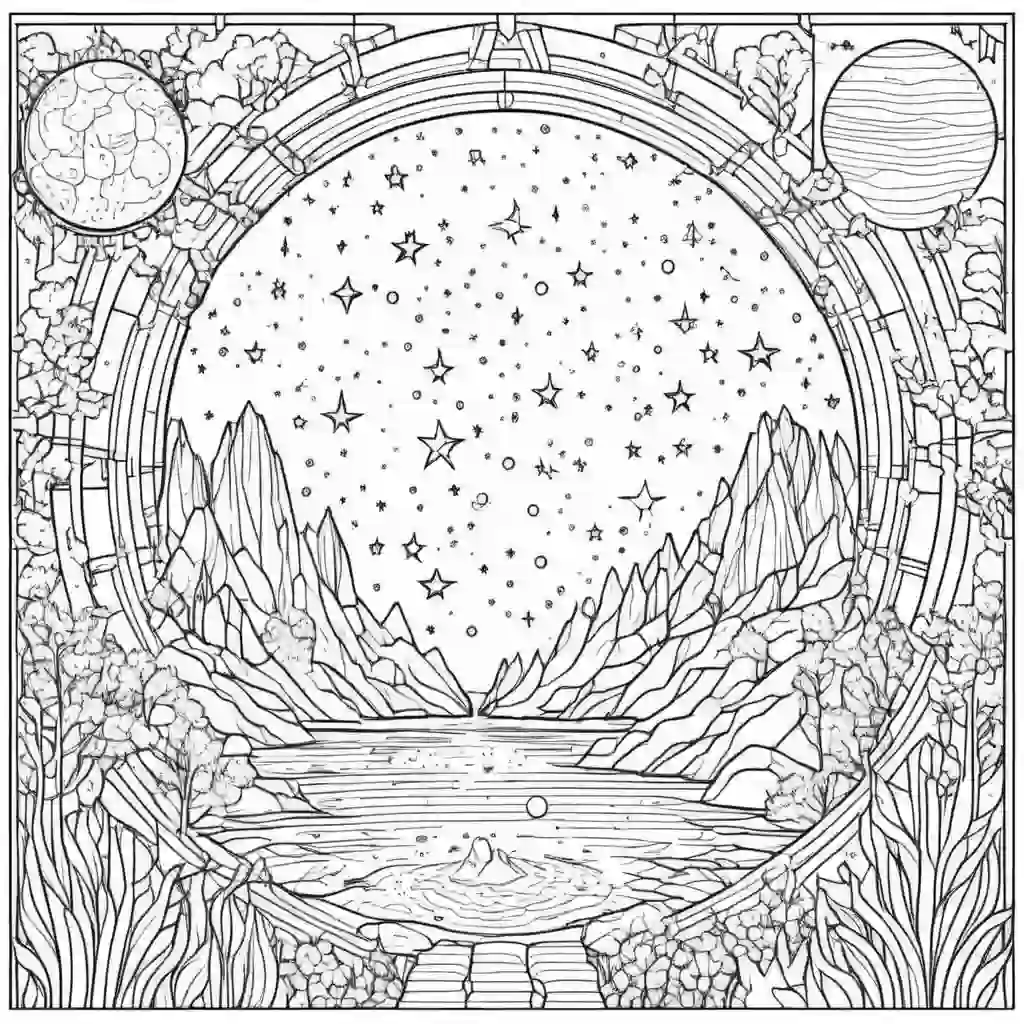 Constellations coloring pages