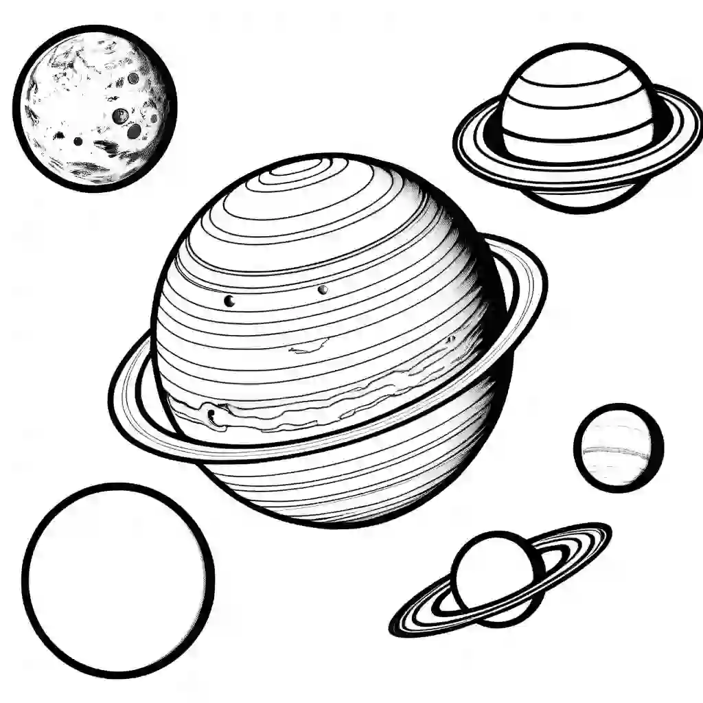 Planets coloring pages