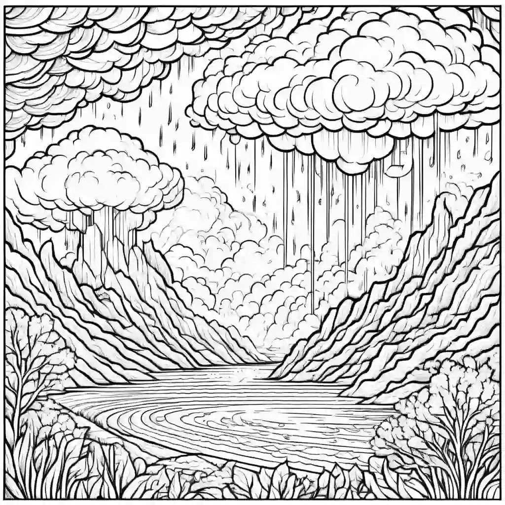 Thunderstorm coloring pages
