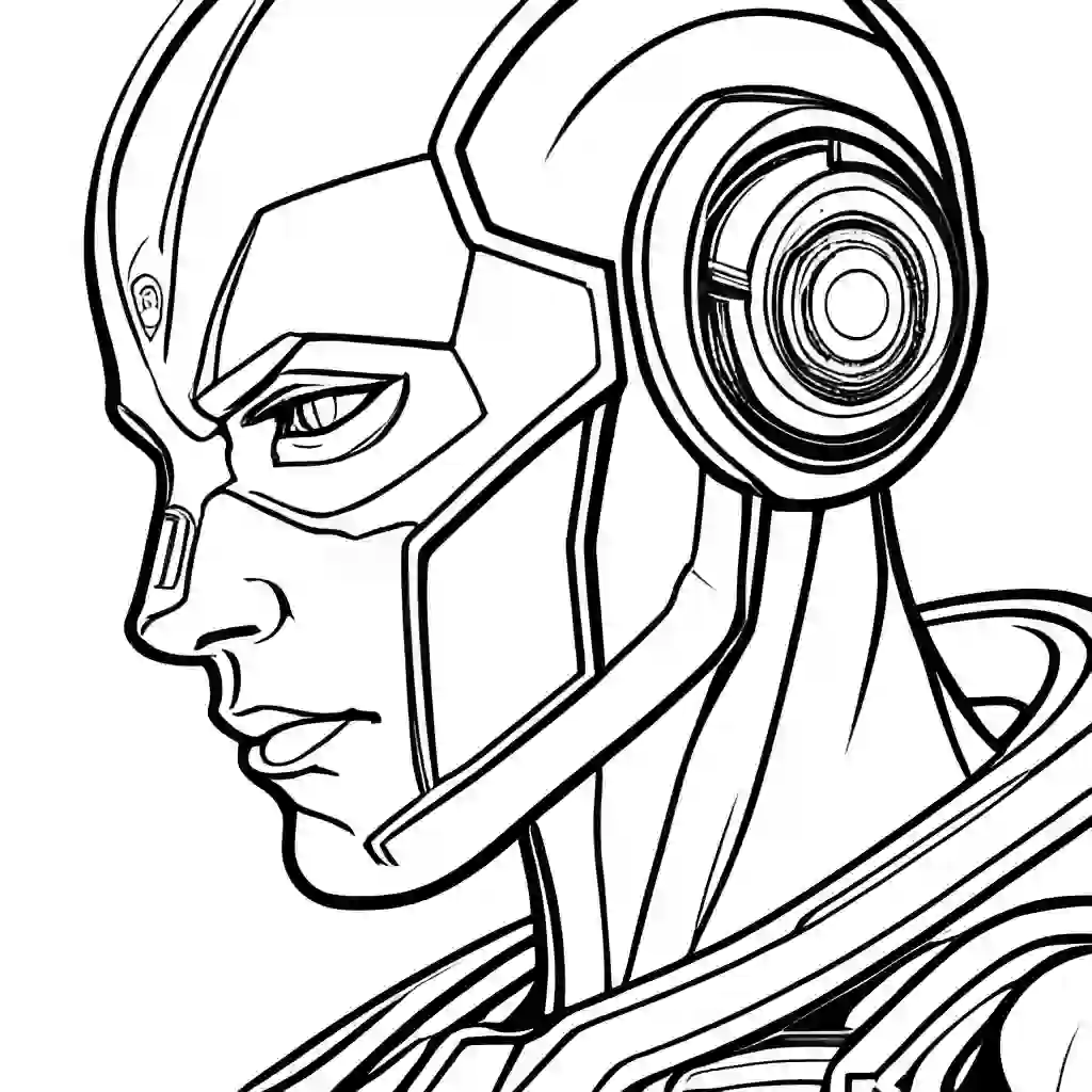Cyborg coloring pages