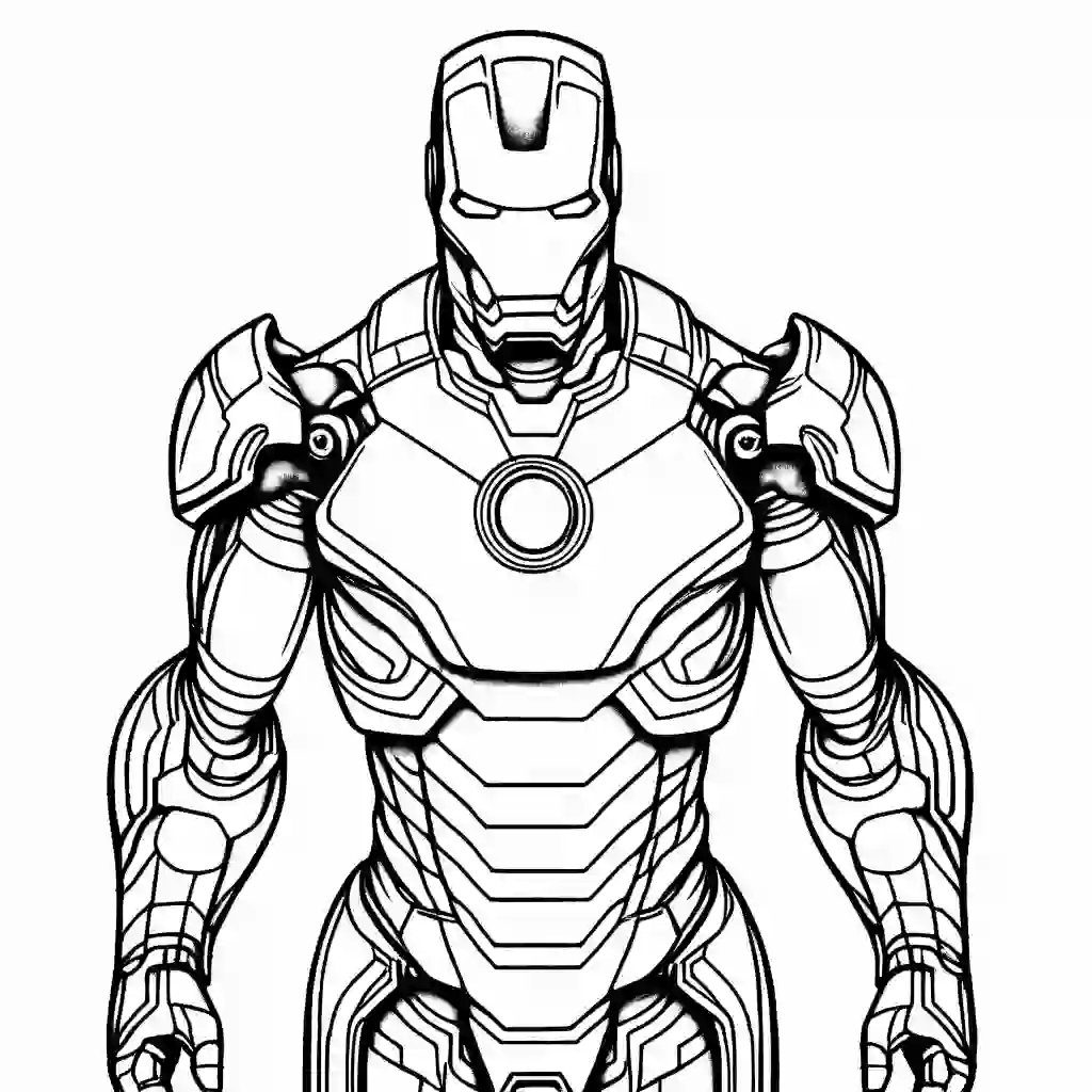 Iron Man Printable Coloring Book Pages for Kids