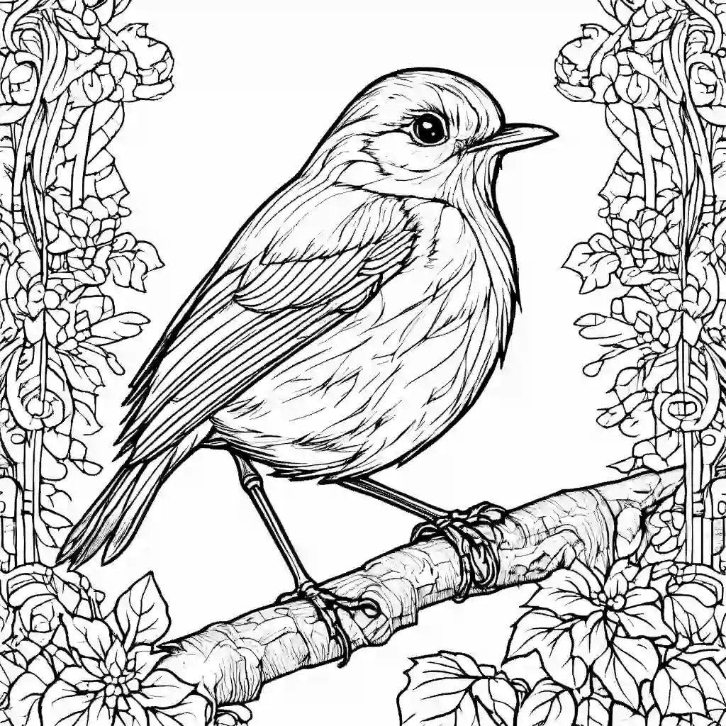 Robin coloring pages